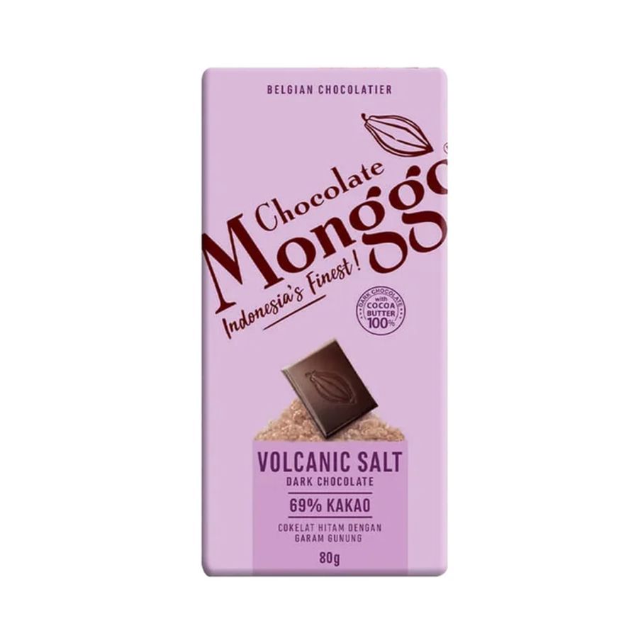 Monggo Volcanic Salt Dark Chocolate 69% of Cocoa Tablet 80gram