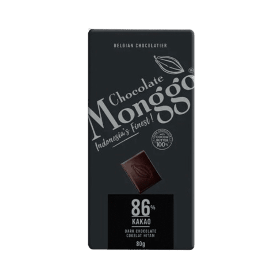 Monggo Dark Chocolate 86% of Cocoa Tablet 80gram