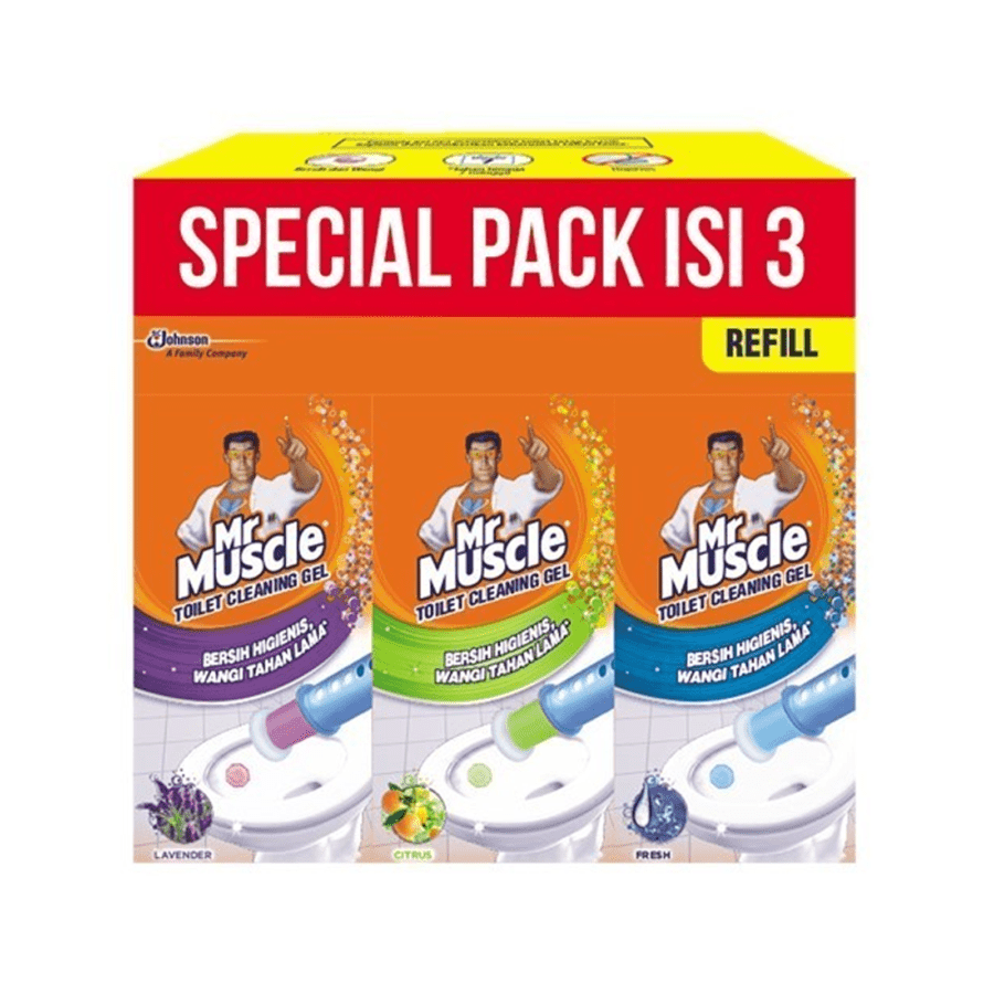 Mr Muscle Refill Toilet Cleaning Gel Pembersih Toilet 3pcs