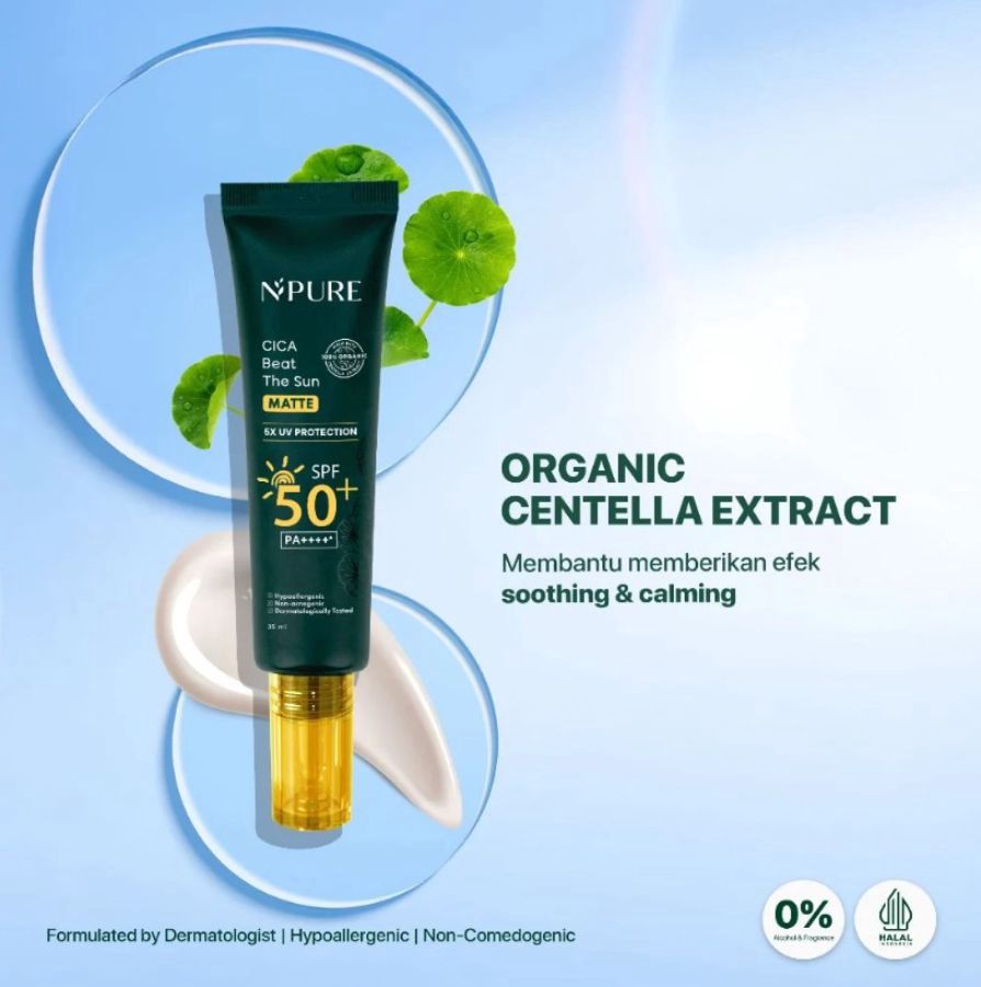 NPURE Cica Beat The Sun Matte Sunscreen SPF 50+ PA++++ 35ml