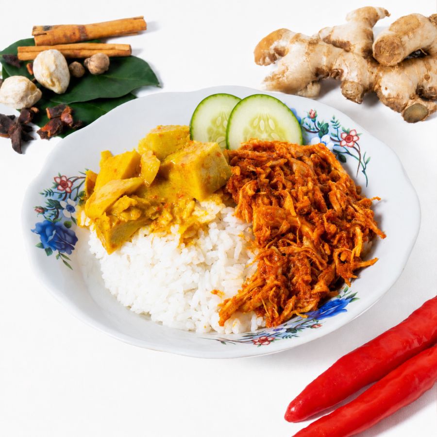 Rice Bowl Ayam Gulai Suwir Padang 1pcs