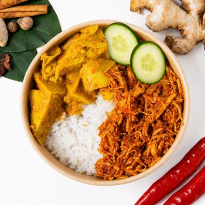 Rice Bowl Ayam Gulai Suwir Padang