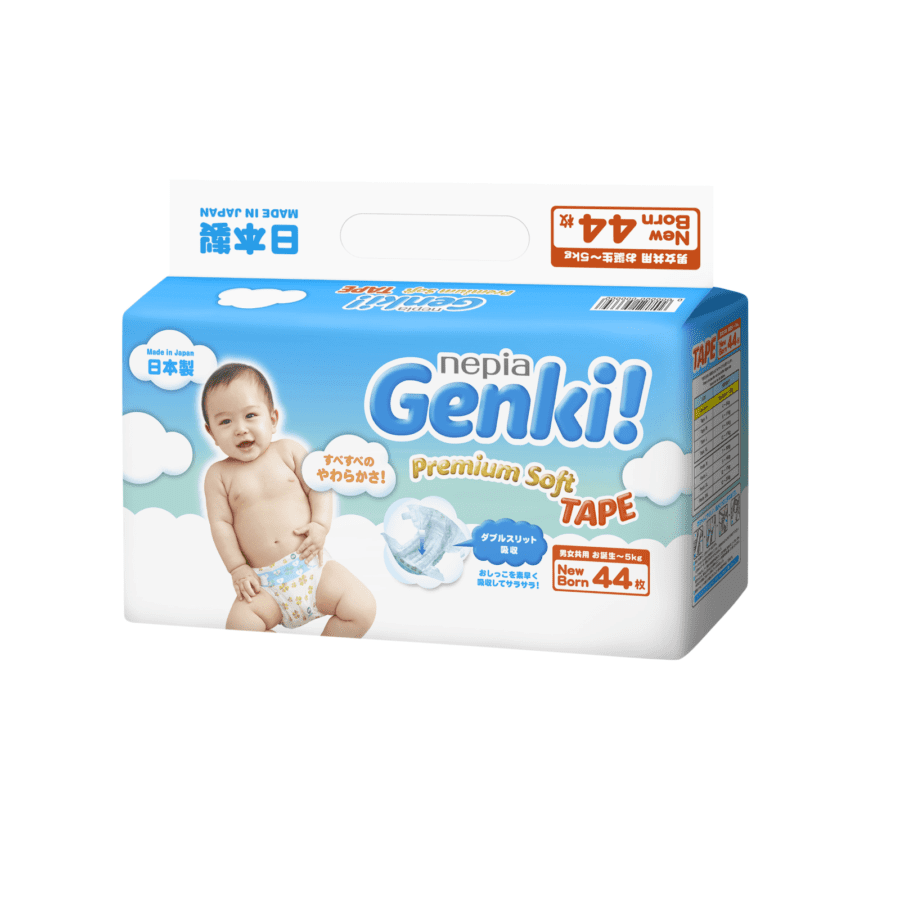 Pampers, Nepia Genki! , Pigeon おしり拭き➕おまけ Nepia Genki Premium Soft Tape Diapers NB44 1pack | ASTRO