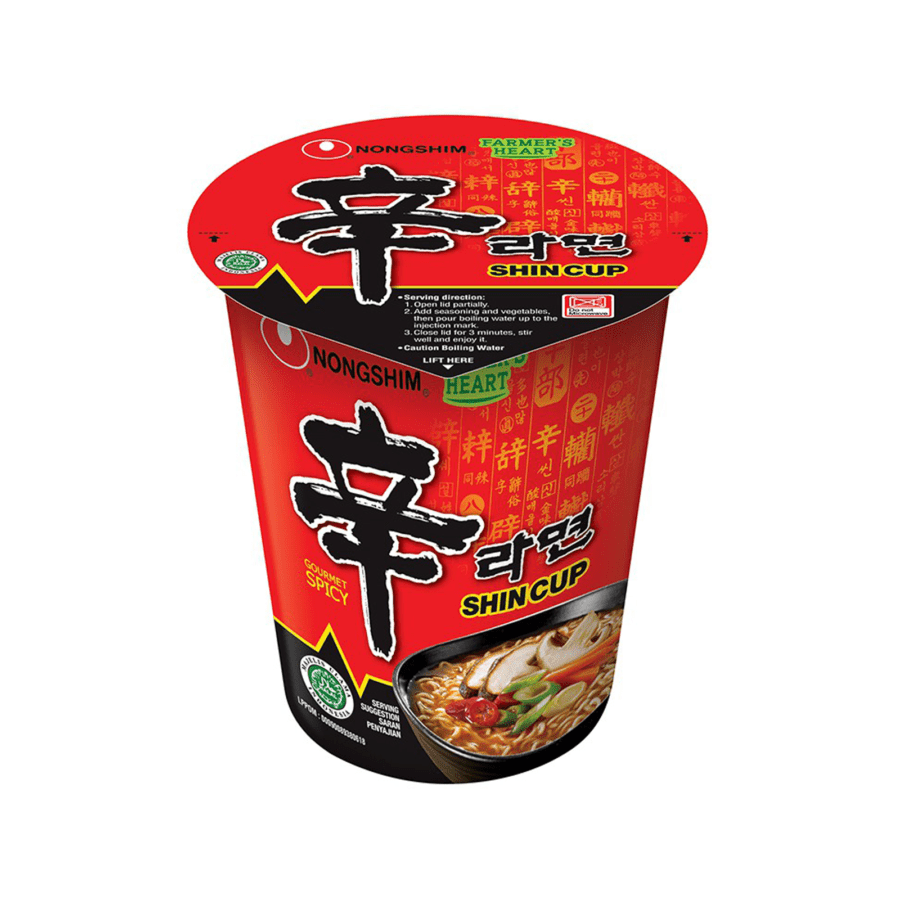 Nongshim Shin Ramyun Spicy Mushroom Mie Instan Cup 72gram