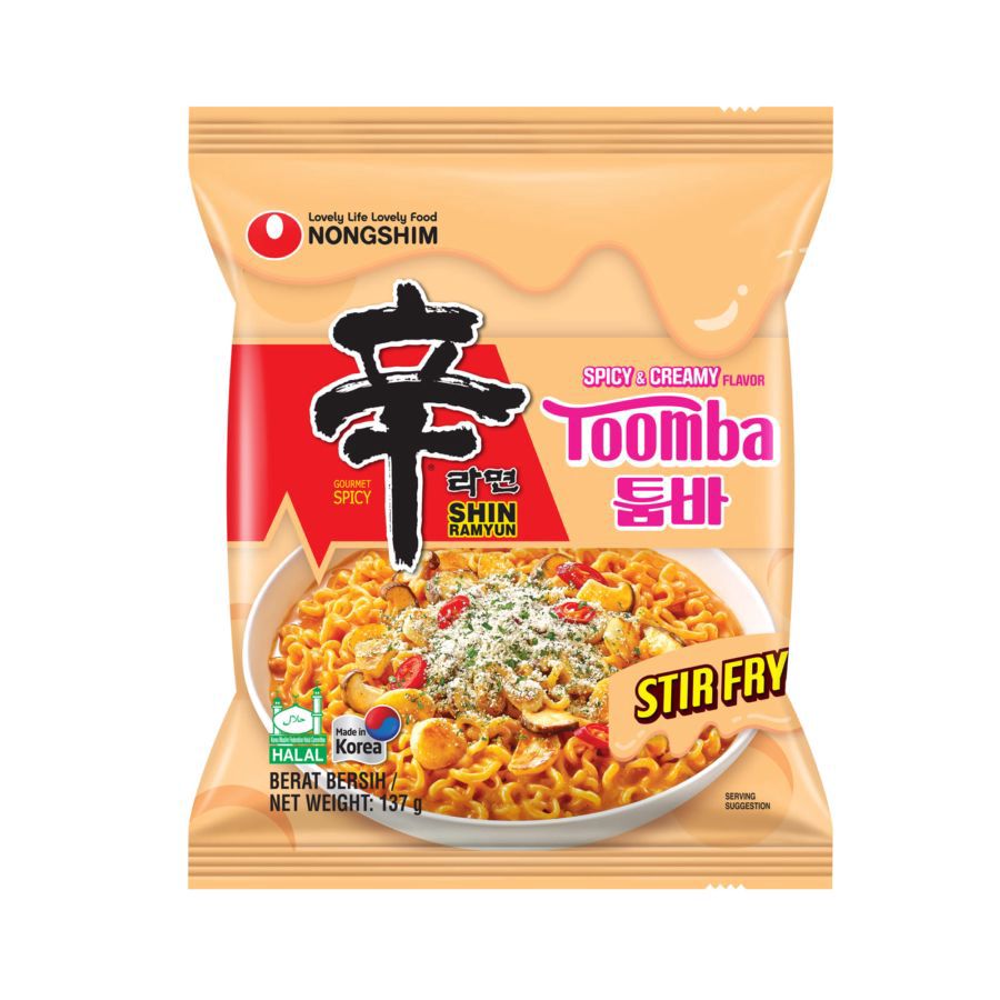 Nongshim Shin Ramyun Stir Fry Toomba Spicy & Creamy Mie instan 137gram