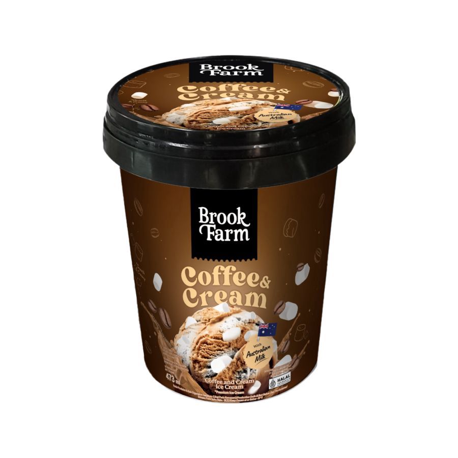 Brookfarm Coffee & Cream Ice Cream 473ml