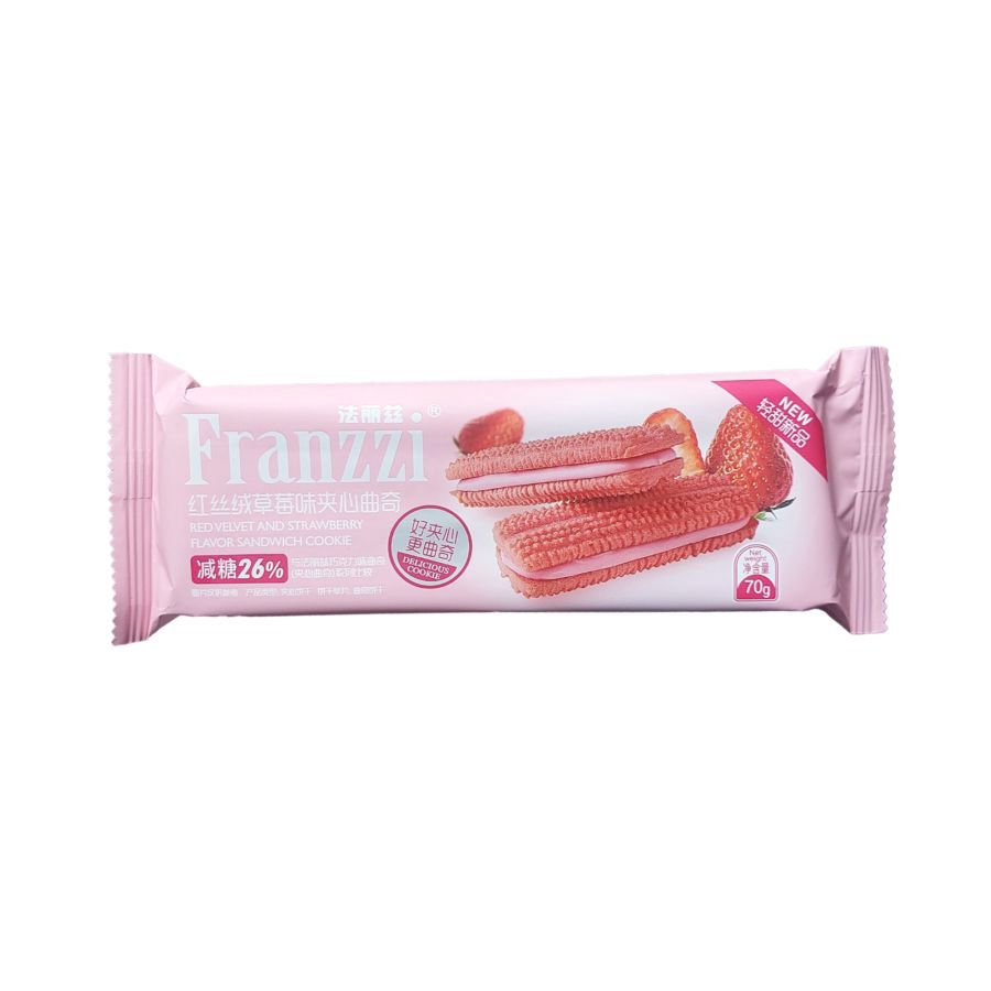 Franzzi Red Velvet & Strawberry Flavor Sandwich Cookie 70gram