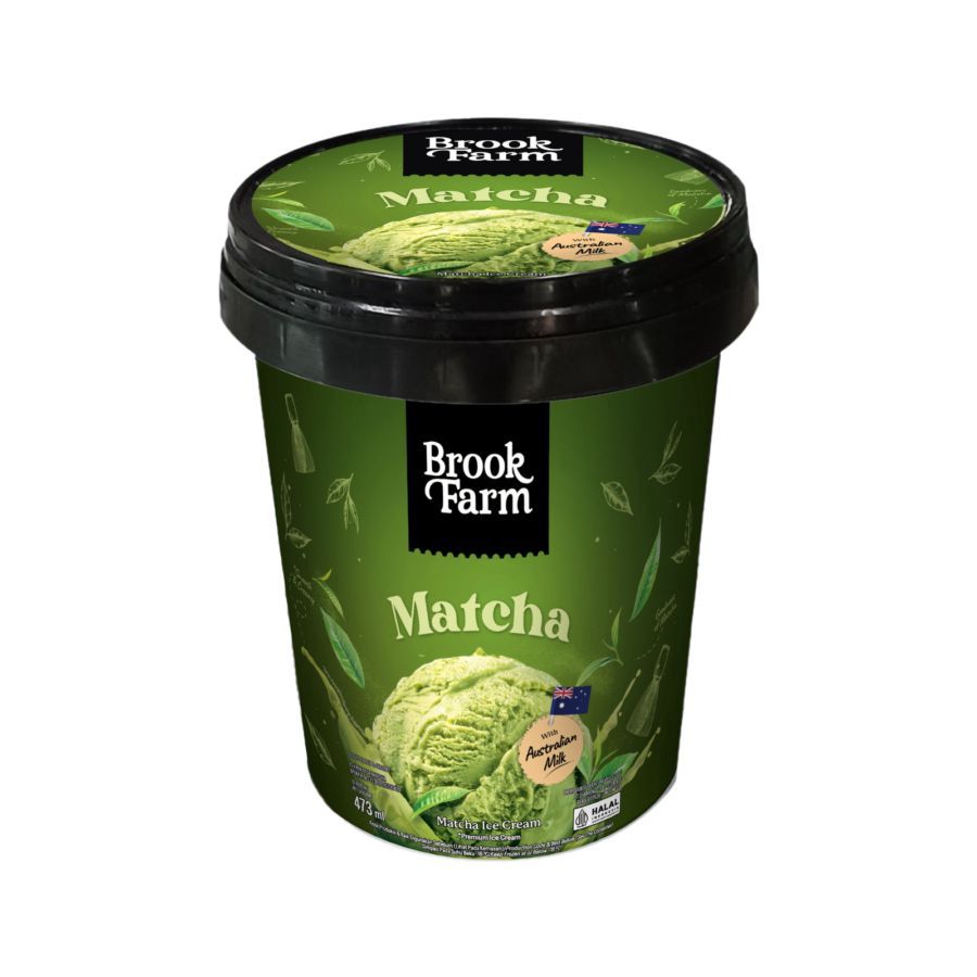 Brookfarm Matcha Premium Ice Cream 473ml