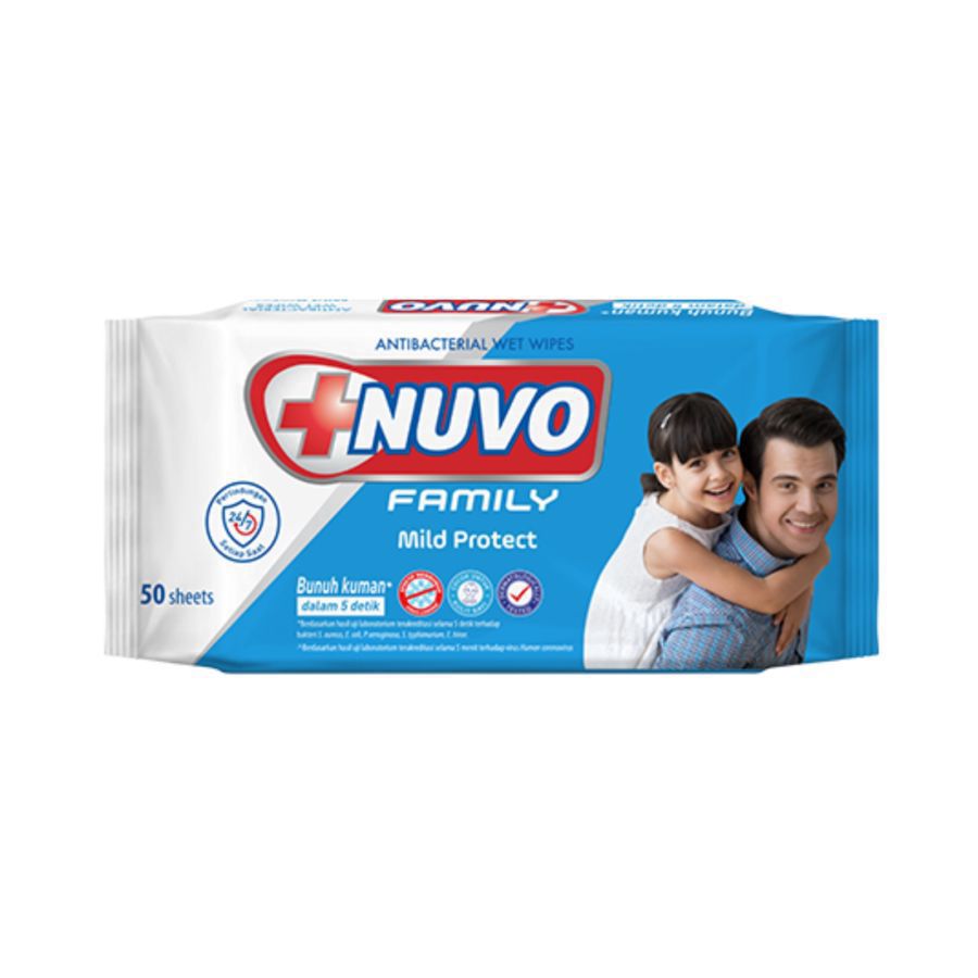 Nuvo Antiseptik Biru Wet Wipes 50sheets