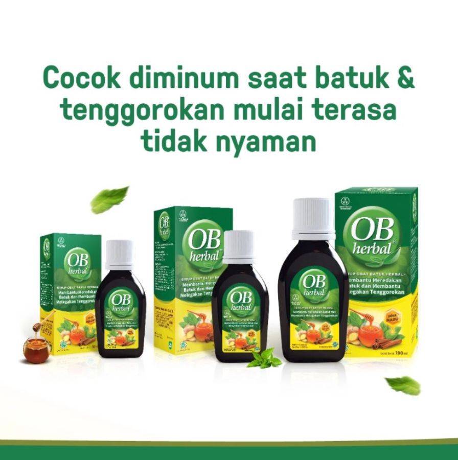 OB Herbal Plus Madu Sirup Obat Batuk Herbal 100ml
