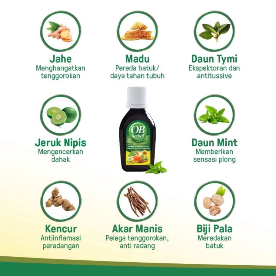 OB Herbal Plus Madu Sirup Obat Batuk Herbal 100ml