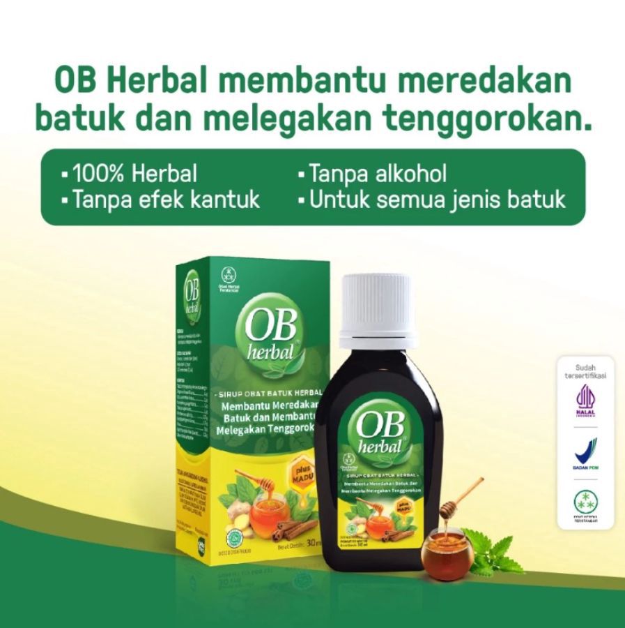 OB Herbal Plus Madu Sirup Obat Batuk Herbal 100ml