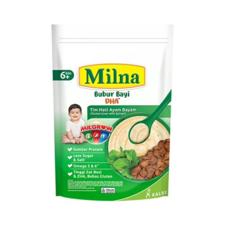 Milna Bubur Bayi Tim Hati Ayam & Bayam 6+ Bulan 120gram