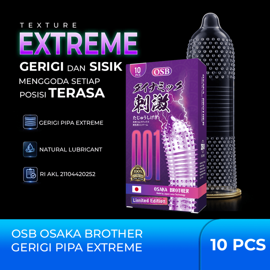OSB Osaka Brother 001 Gerigi Pipa Extreme Kondom Pria 10sachets