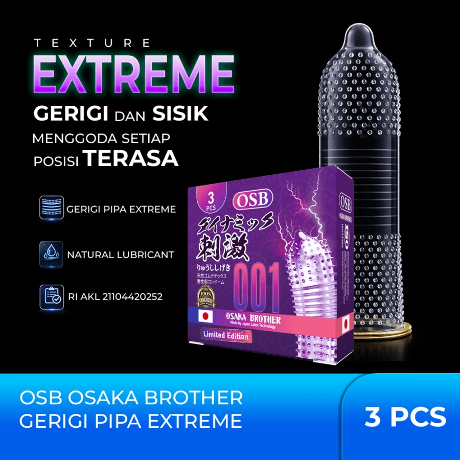 OSB Osaka Brother 001 Gerigi Pipa Extreme Kondom Pria 3sachets