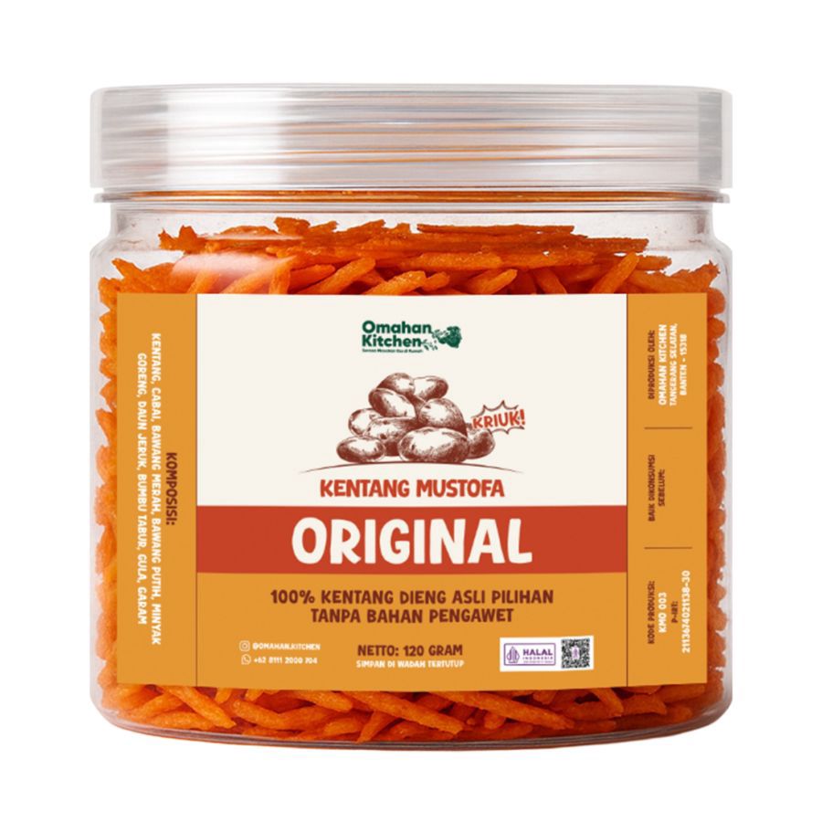 Omahan Kitchen Kentang Mustofa Original Toples 120gram