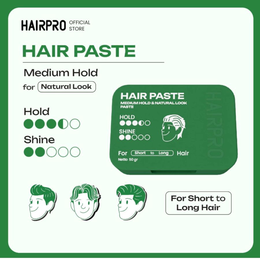 Hairnerds Hairpro Paste Medium Hold And Natural Look Pomade 50gram