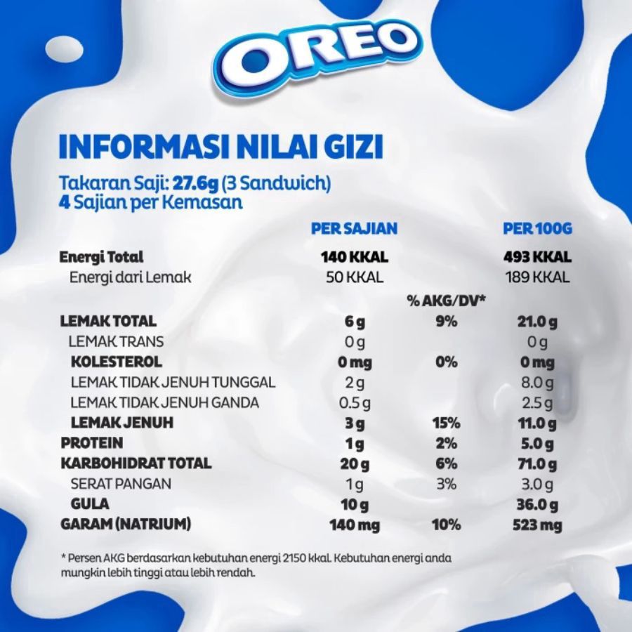 OREO BTS Biskuit Sandwich Coklat dengan Krim Rasa Vanilla 105gram