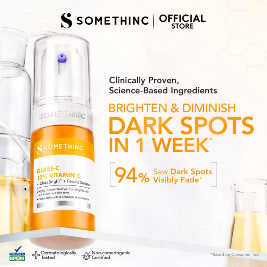 Somethinc Glass-C 12% Vitamin C Serum Wajah 20ml