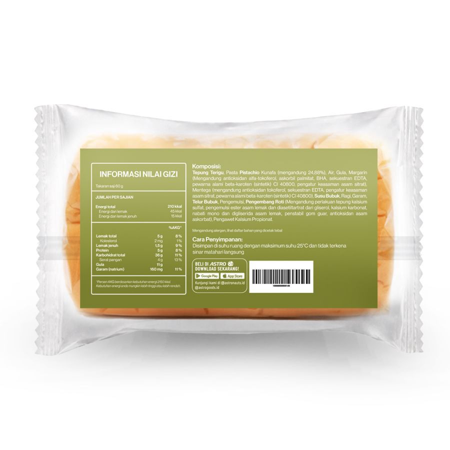 Roti Sobek Pistachio Kunafa Astro Goods 220gram