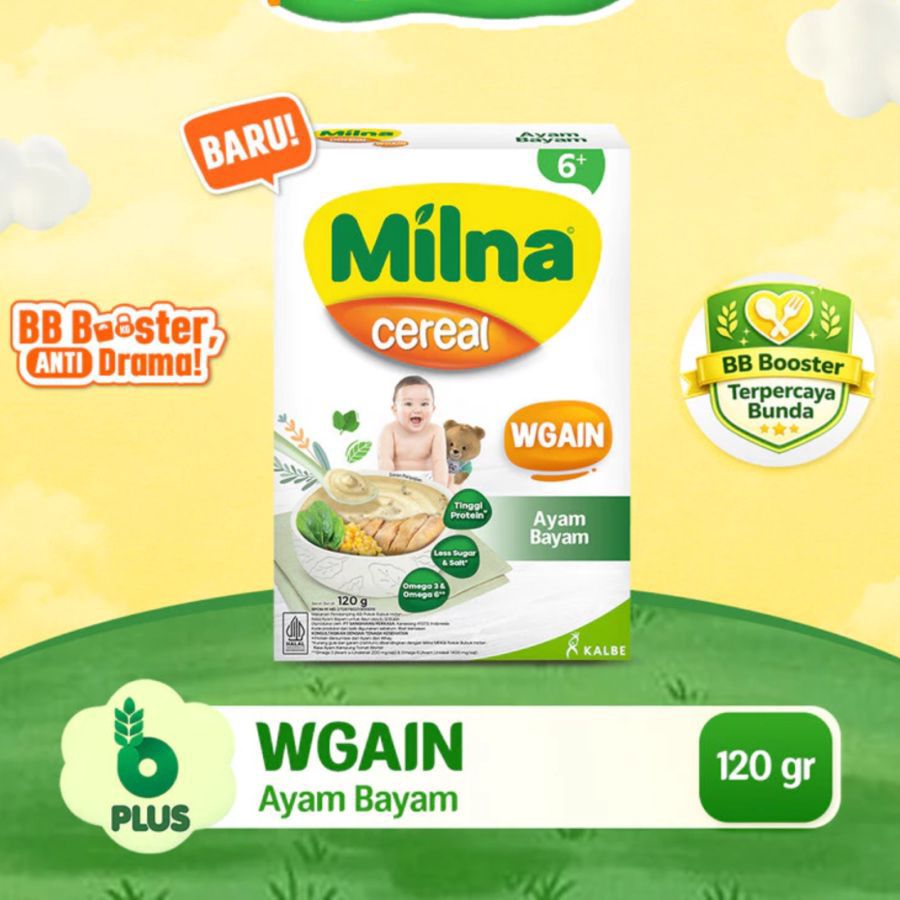 Milna Wgain Bubur Bayi Ayam Bayam 120gram