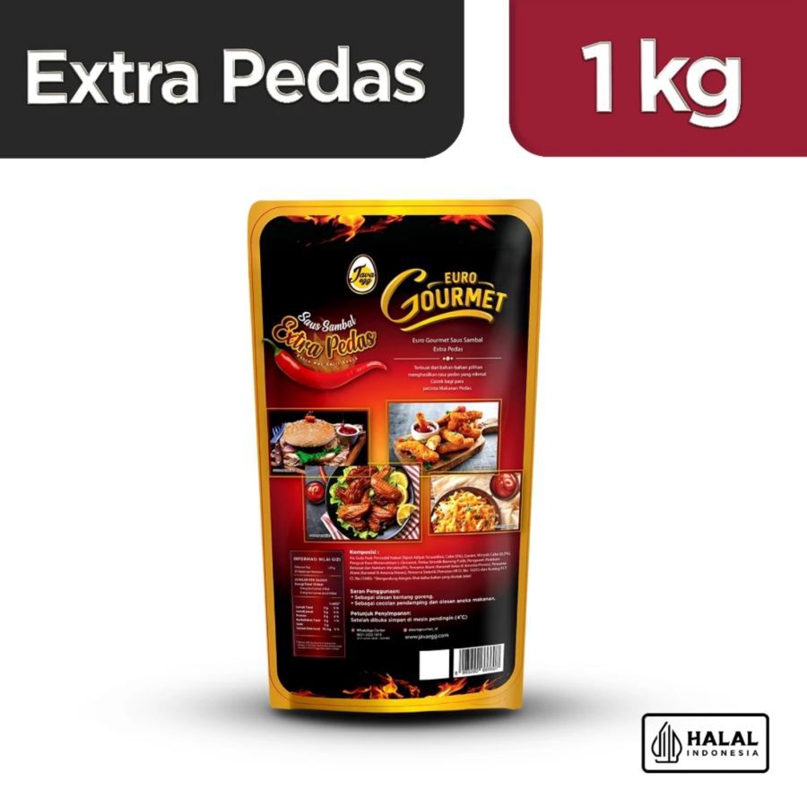 Euro Gourmet Saus Sambal Extra Pedas 1kg
