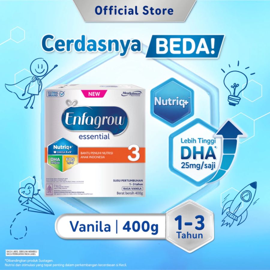 Enfagrow Essential 3 Vanilla Susu Formula Anak 1-3 Tahun 400gram