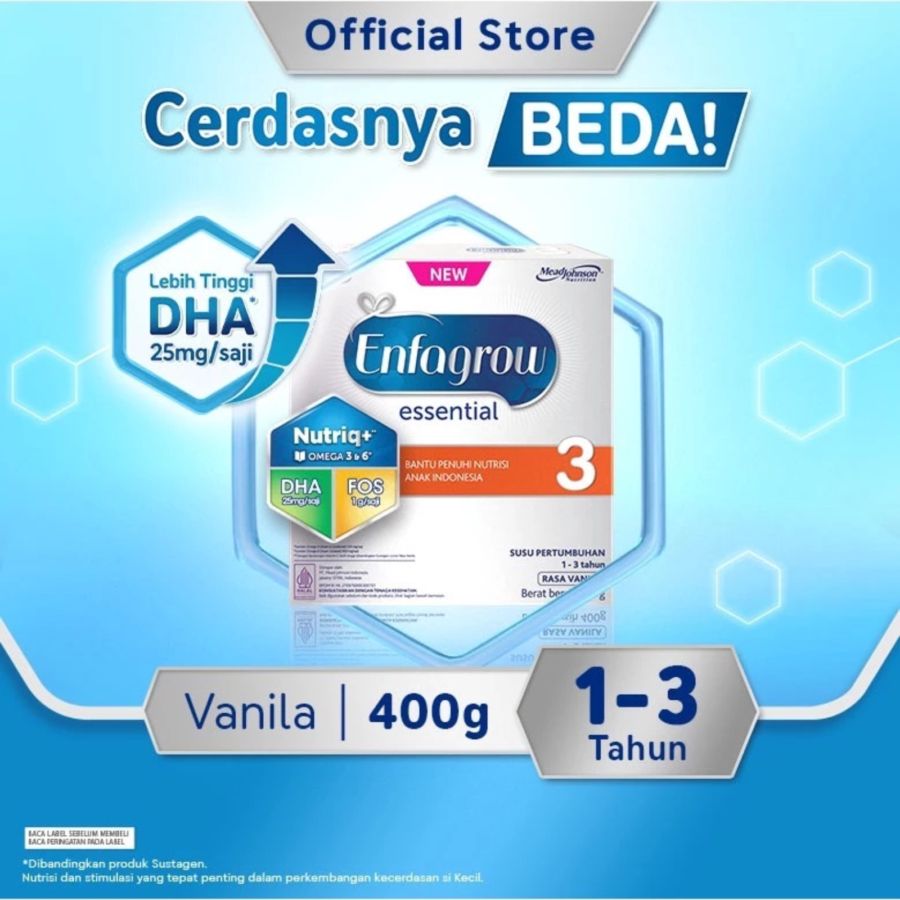 Enfagrow Essential 3 Vanilla Susu Formula Anak 1-3 Tahun 400gram
