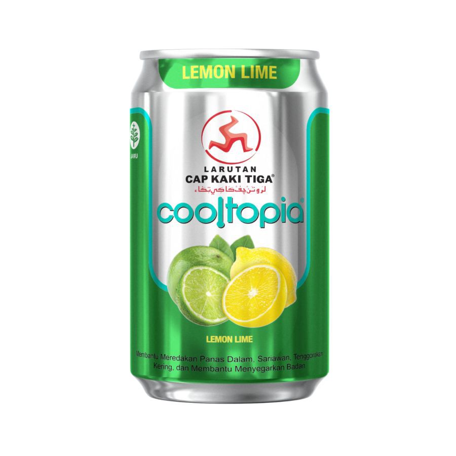 Larutan Cap Kaki Tiga Cooltopia Lemon Lime 320ml