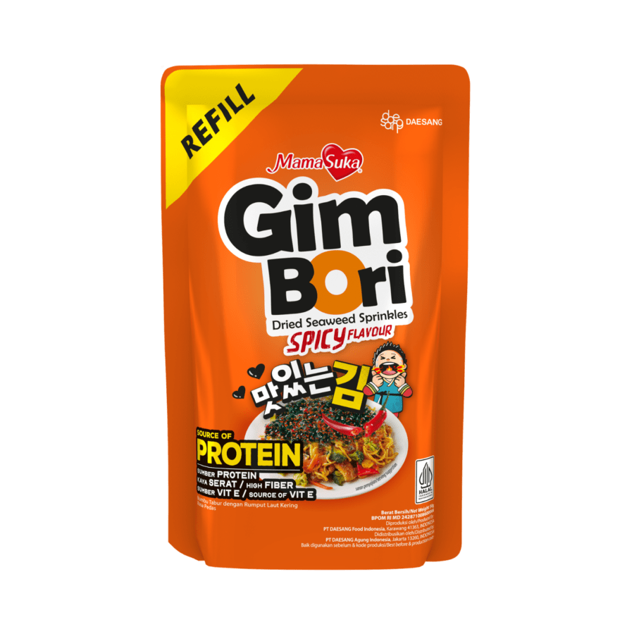Mamasuka Gim Bori Rumput Laut Kering Tabur Spicy Refill 50gram