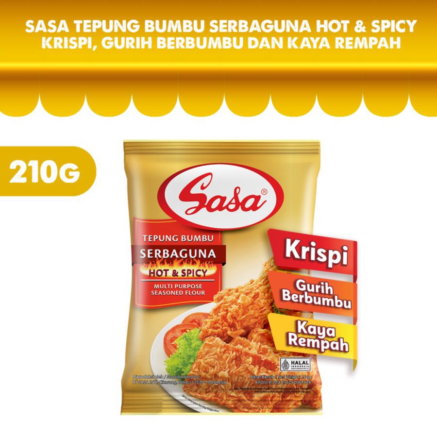 Sasa Tepung Bumbu Serbaguna Hot & Spicy 210gram