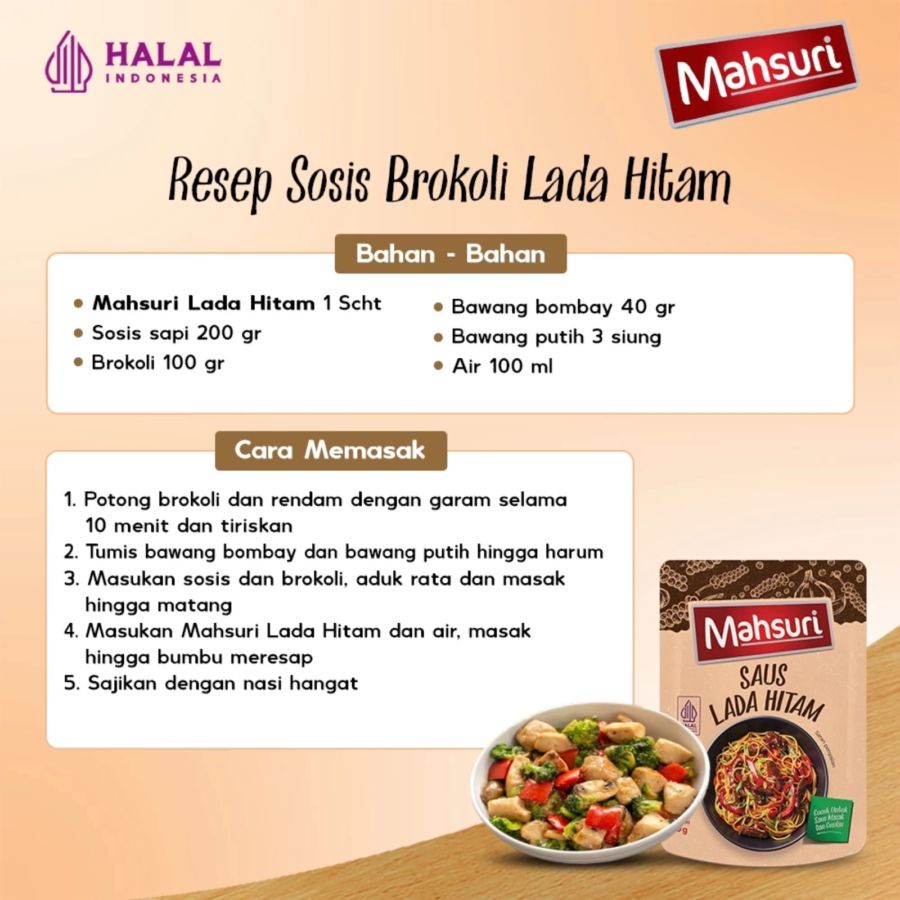 Mahsuri Saus Lada Hitam Sachet 30gram