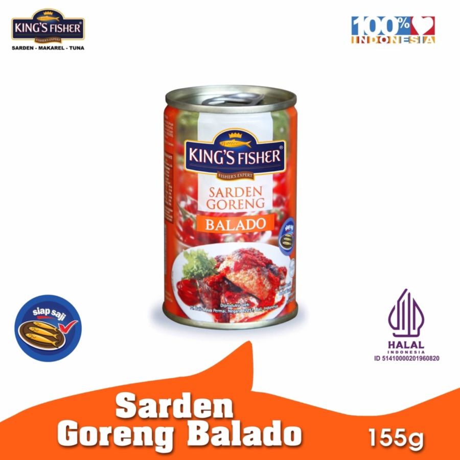 King's Fisher Sardine Goreng Balado 155gram