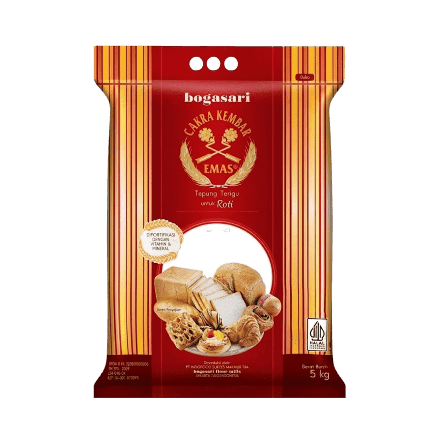 Bogasari Cakra Kembar Emas Tepung Terigu Roti