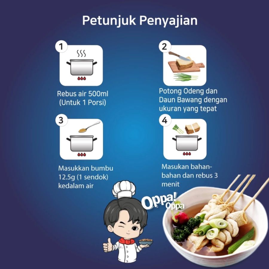 Oppa! Oppa Bumbu Kuah Bakso Ikan Khas Korea Odeng 500gram