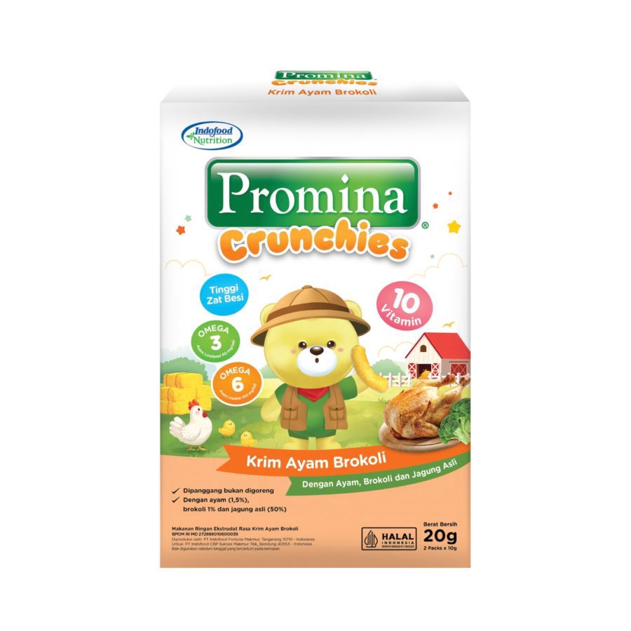 Promina Crunchies Krim Ayam Brokoli Snack Bayi 20gram