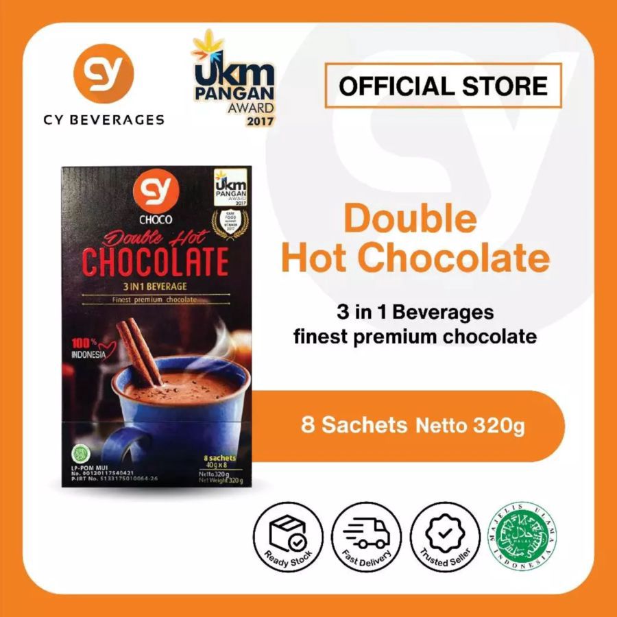 CY Double Hot Chocolate 3in1 Box 8pcs x 40 gram 1box