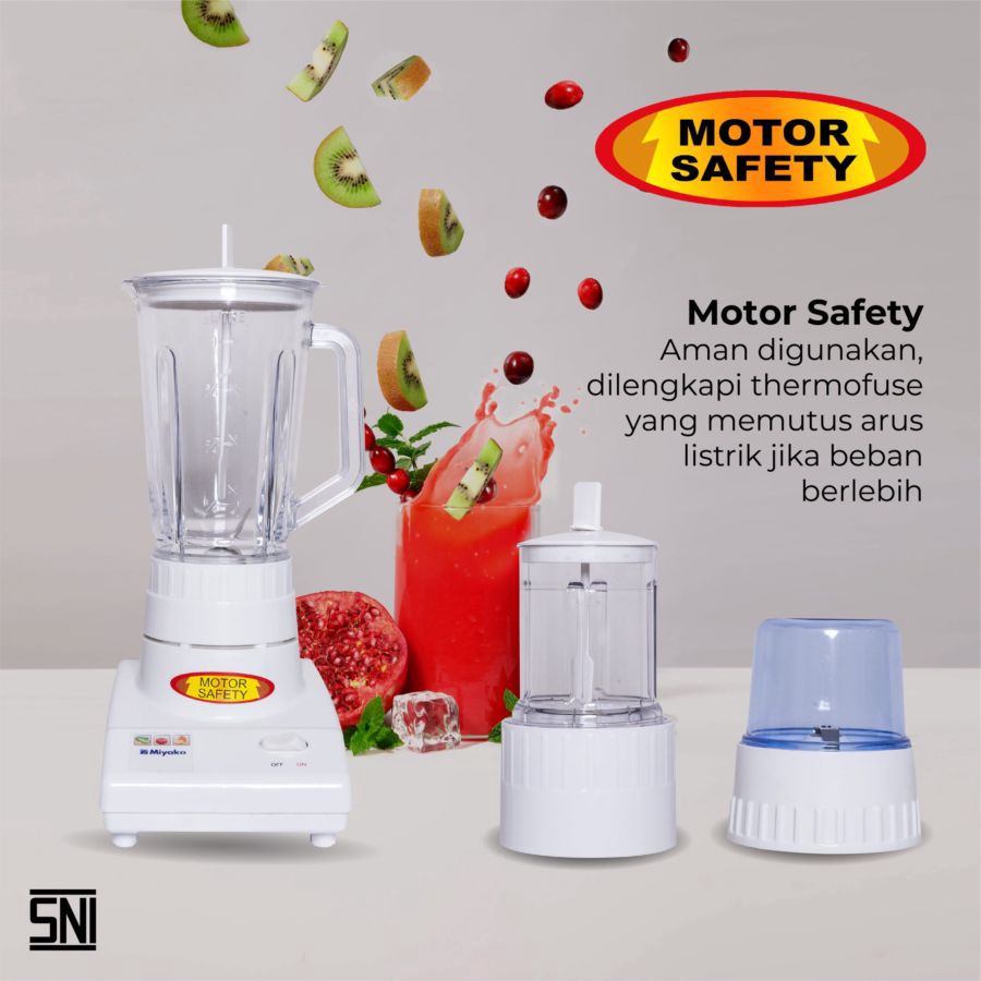 Miyako Blender 3 in 1 Putih 1 Liter BL102PL 1pcs