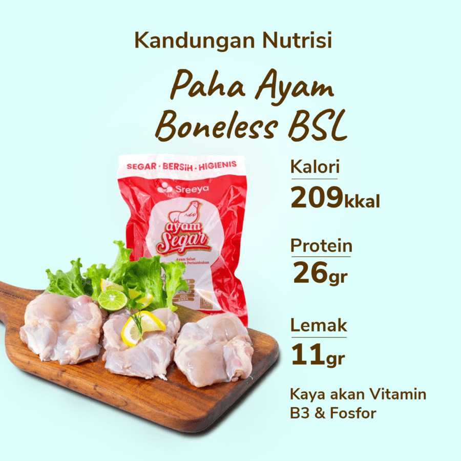 Paha Ayam Boneless Sreeya 450-550gram