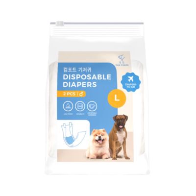 Paw Power Travelling Pet Diapers Popok Pampers Anjing Jantan Trial Size L