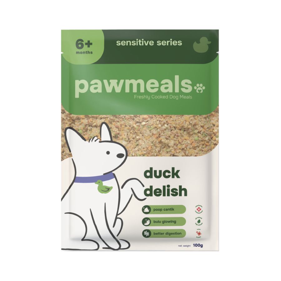Pawmeals Freshly Cooked Duck Delish Sensitive Series Makanan Anjing Basah 100gram