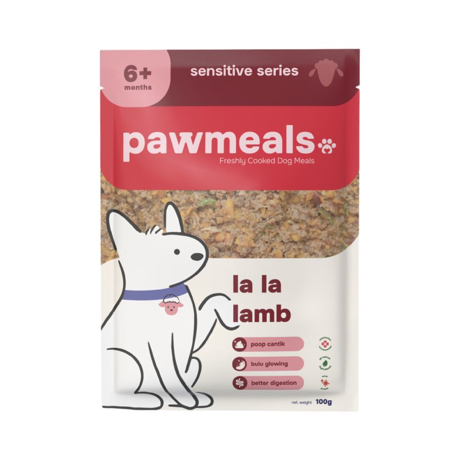 Pawmeals Sensitive Series La La Lamb Cooked Makanan Anjing Basah 100gram