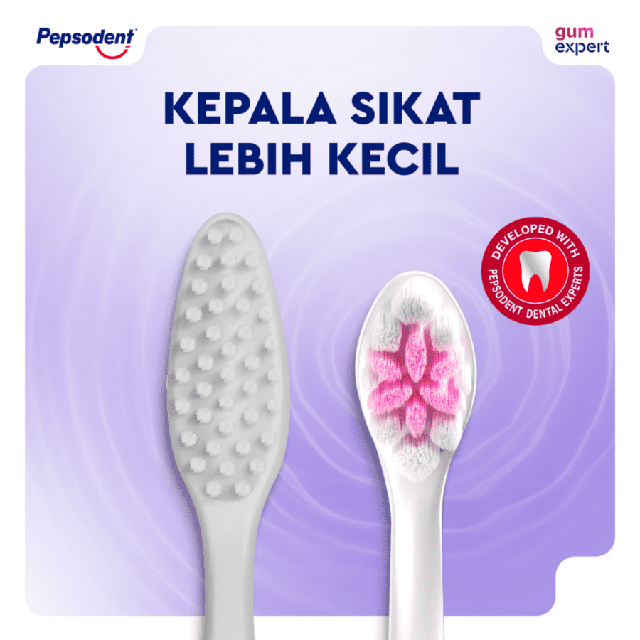 Pepsodent Gum Expert Charcoal Anti Bacterial Toothbrush 2pcs