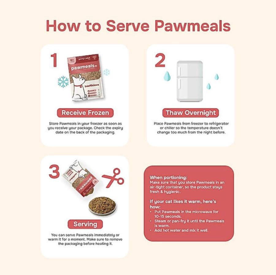 Pawmeals Young & Adult Perky Porky Cooked Makanan Anjing Basah 500gram