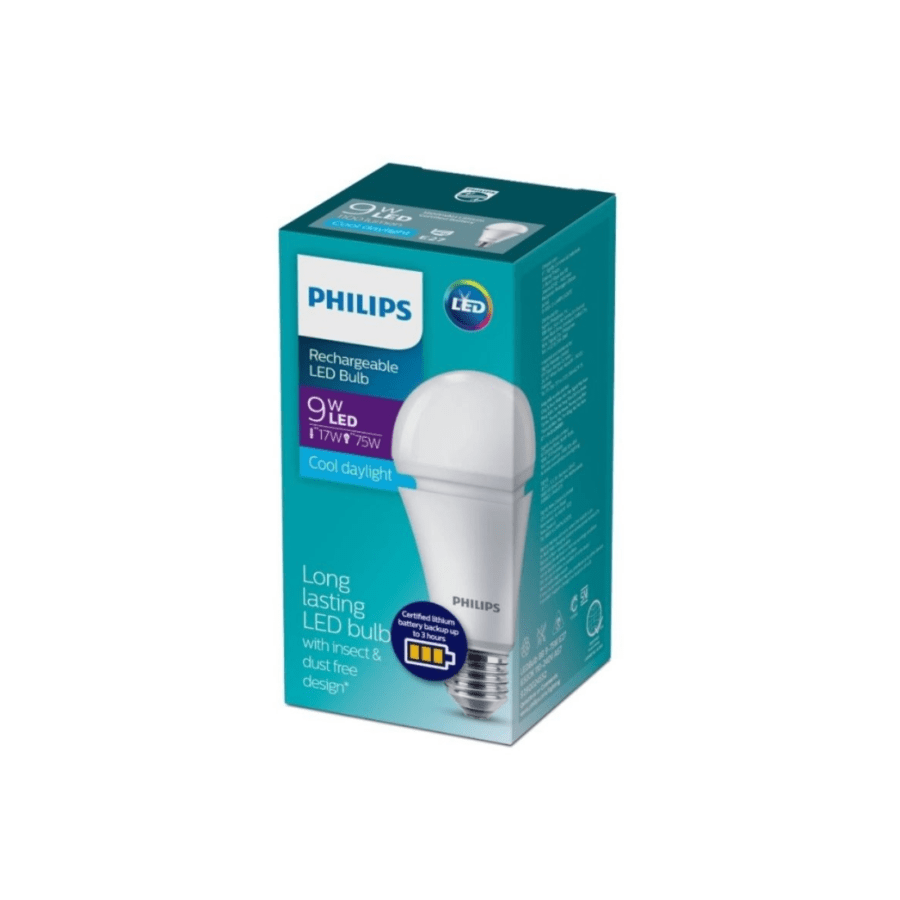 Philips Rechargable LED Bulb 9 W Cool Daylight Lampu LED 1pcs