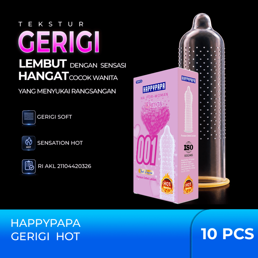 Happypapa 001 Climax Fast Orgasm Premium Dotted Condom 10sachets