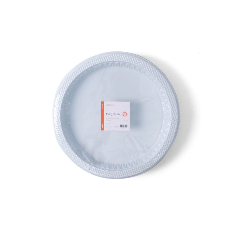 Piring Plastik 9inch 20pcs A Basics 1pack
