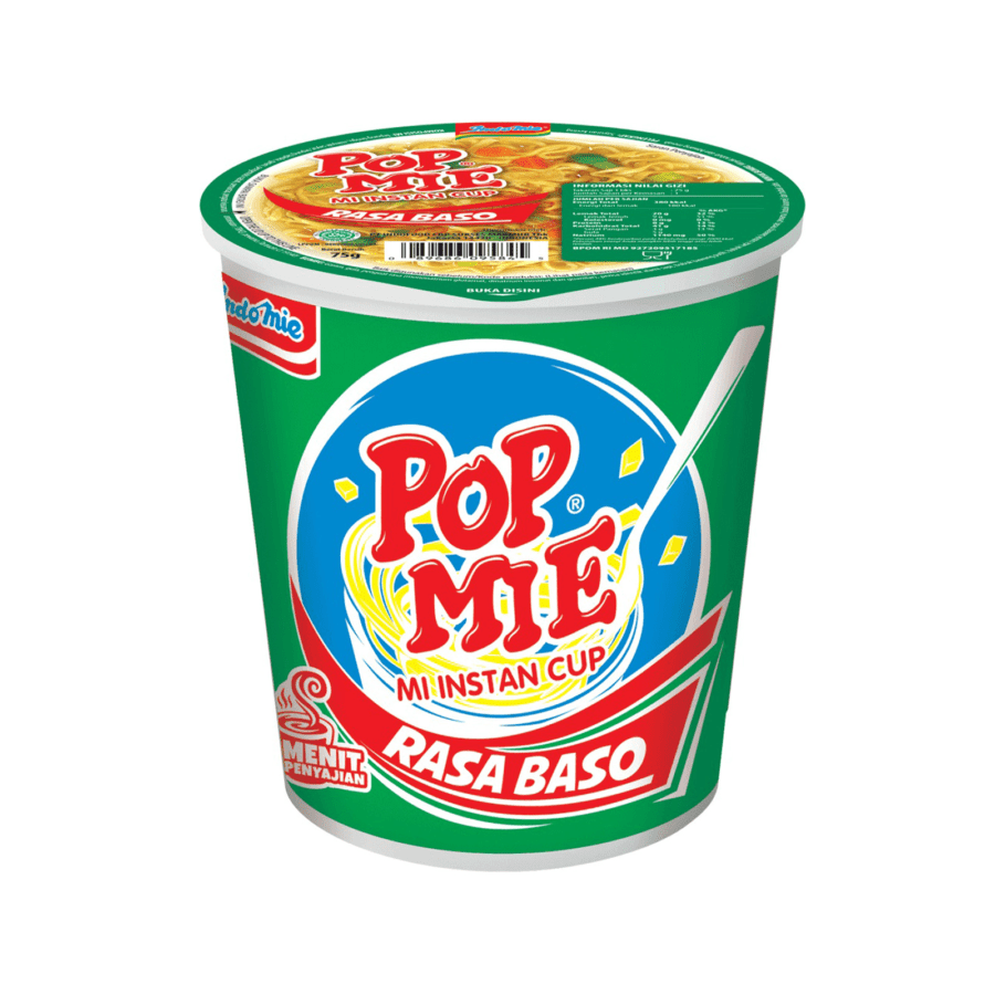 Pop Mie Lapeer Kuah Baso Mie Instan Cup 75gram