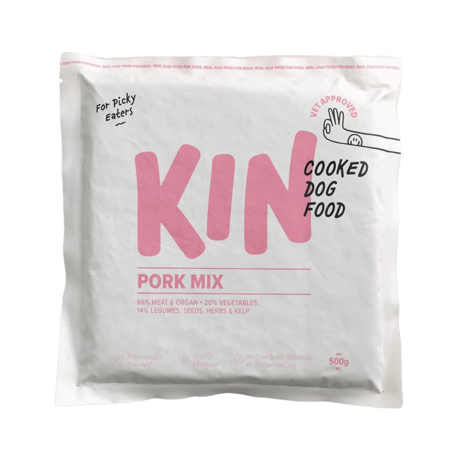 Kin Cooked Dog Food Pork Mix Makanan Anjing 500gram