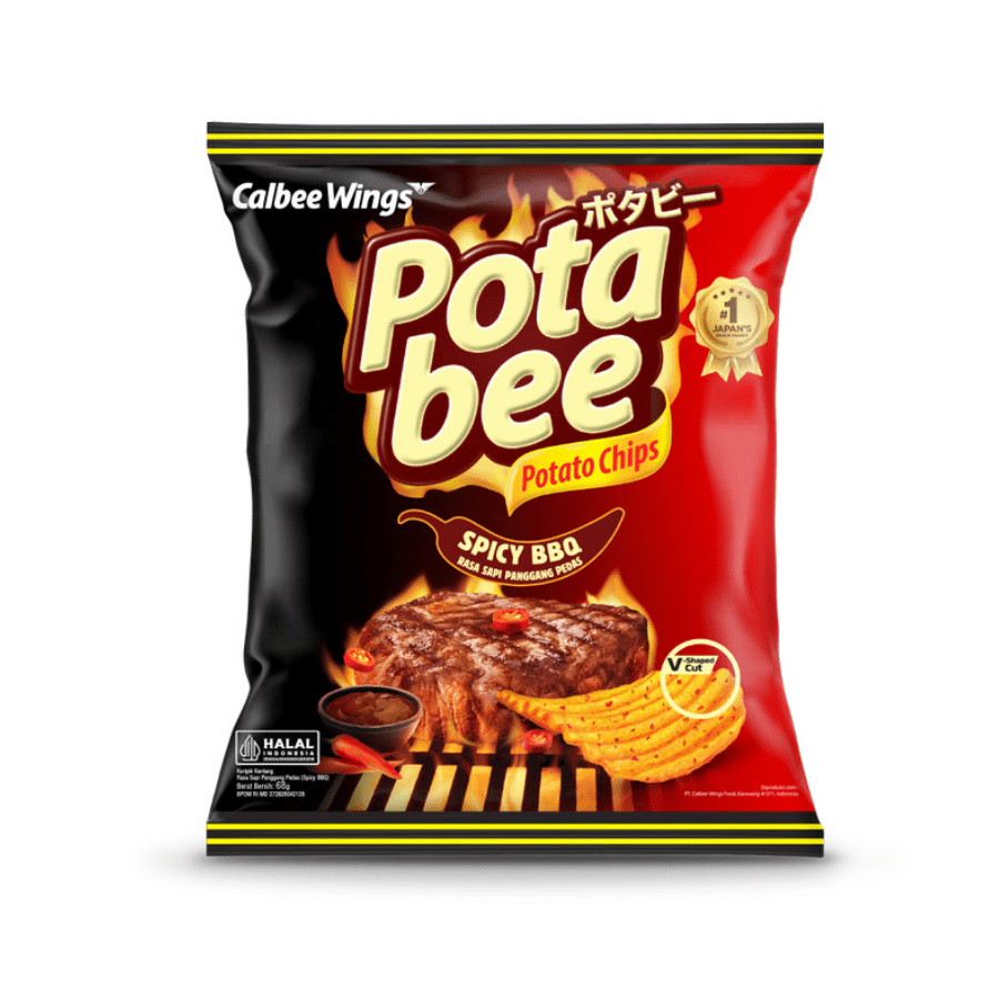 Potabee Spicy BBQ Potato Chips 68gram